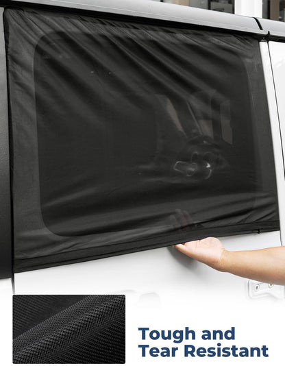2 Pcs Window Sun Shade Camping Window Insect Screen Compatible with Wrangler JK JL Gladiator JT 2007-2024 - OMOTOR