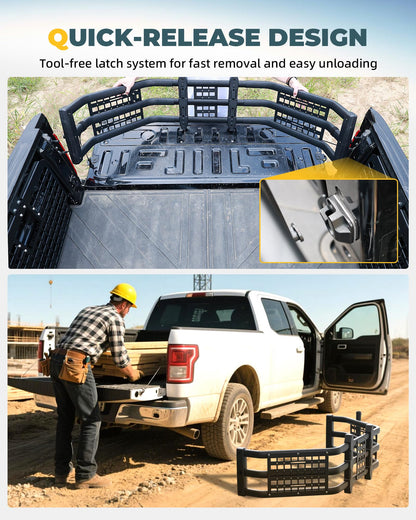 49.5" to 56.5" Adjustable Truck Bed Extender Fit for Toyota Tacoma 2016-2026