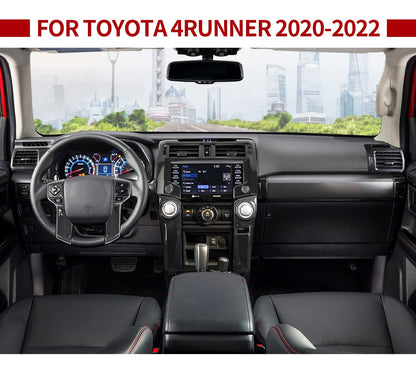 Center Console Interior Carbon Fiber Black Decoration Kit for Toyota 4Runner 2020-2024 - OMOTOR