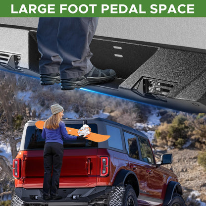 Off Road Front/ Rear  Bumper Compatible with Ford Bronco 2021 - 2025 (Not for Bronco Sport) with 4 Lights