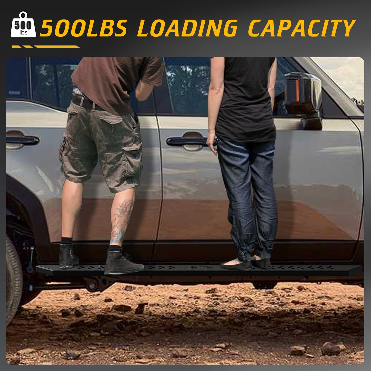 5.81 In Heavy Duty Carbon Steel Running Boards Fit for Toyota Land Cruiser LC250 Prado J250 2024-2025