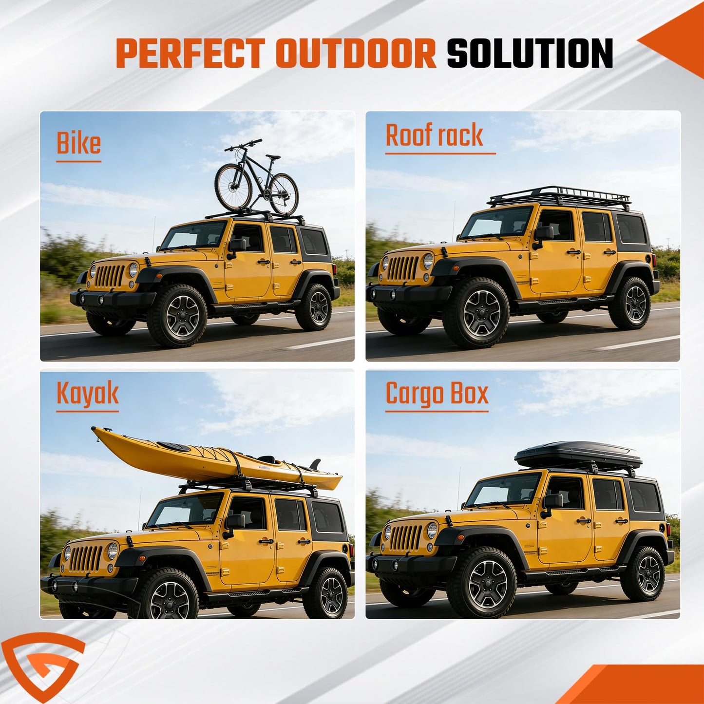 Roof Rack Cross Bars Compatible with Jeep Wrangler JL JK  Gladiator JT 2007-2026 with Anti-Theft Metal Lock, 2 & 4 Door