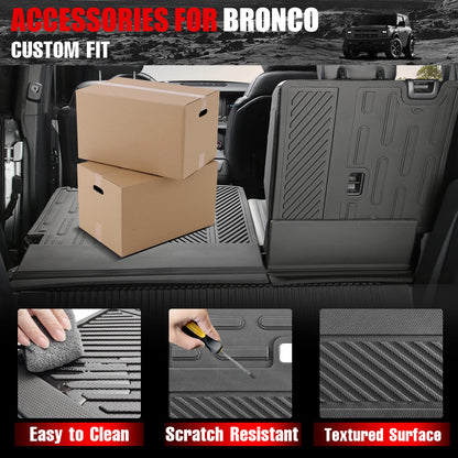 Rear Seat Back Cover Backrest Protector with Dog Seat Liner for Ford Bronco 2/4 Door 2021 - 2026