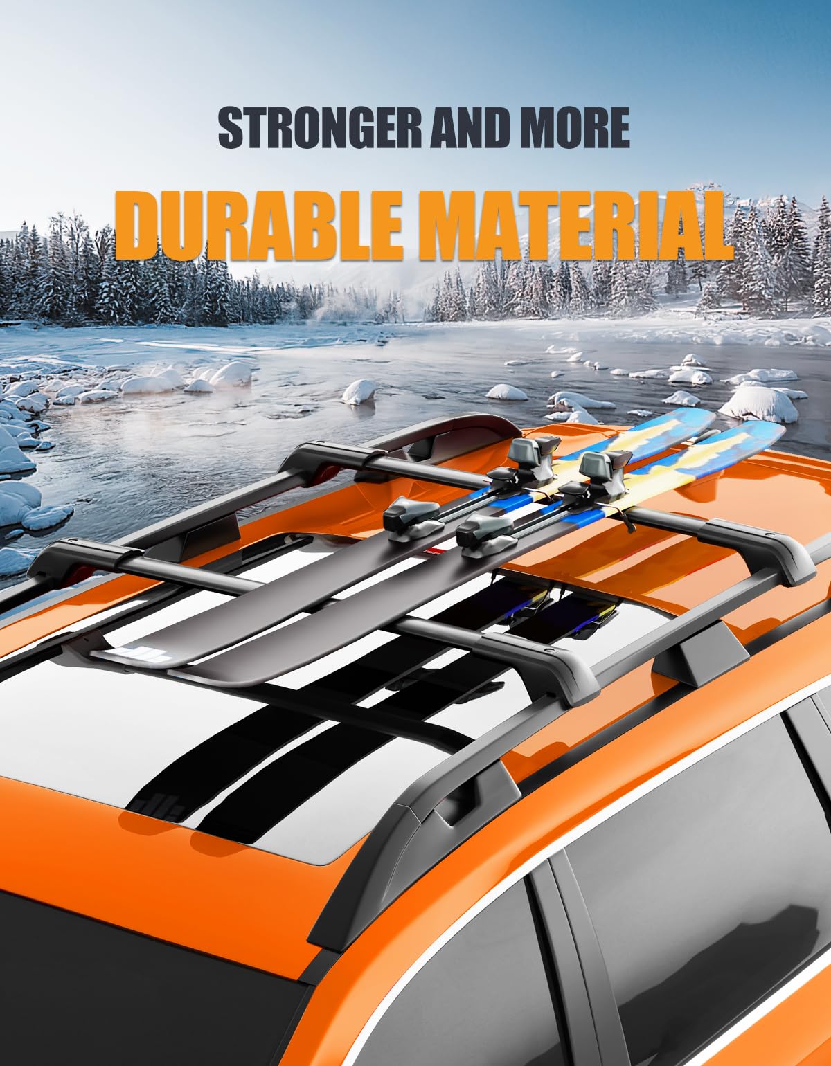 330lbs Aluminum Roof Rack Cross Bars Compatible with Toyota 4Runner 2010-2024 (with Raised Side Rails)