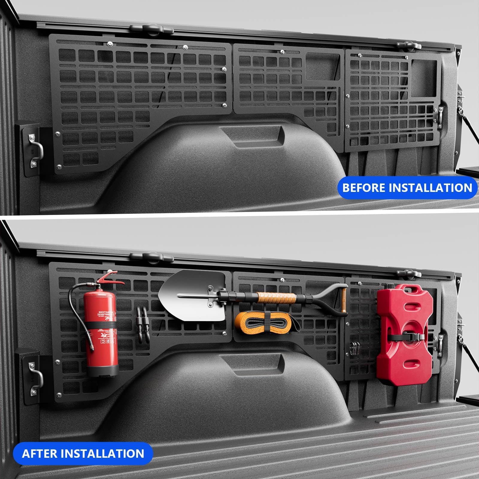 5.5FT Front Bed Molle Panel Compatible with 22-24 Toyota Tundra (Front Bed Molle Panel) - OMOTOR