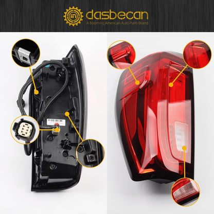 Tail Light Assembly for 2019-2024 GMC Sierra 1500/2500/3500 HD – Left & Right Side, Halogen & LED Rear Lamp