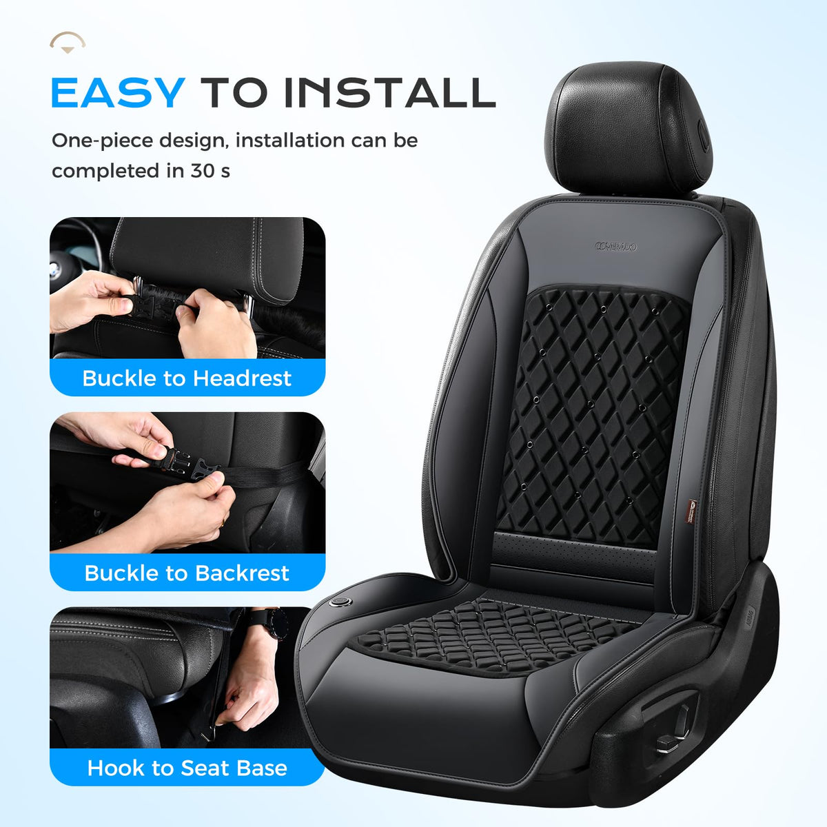 12V Air Suction Cooling Car Seat Cover Front Seat For Car SUV Truck