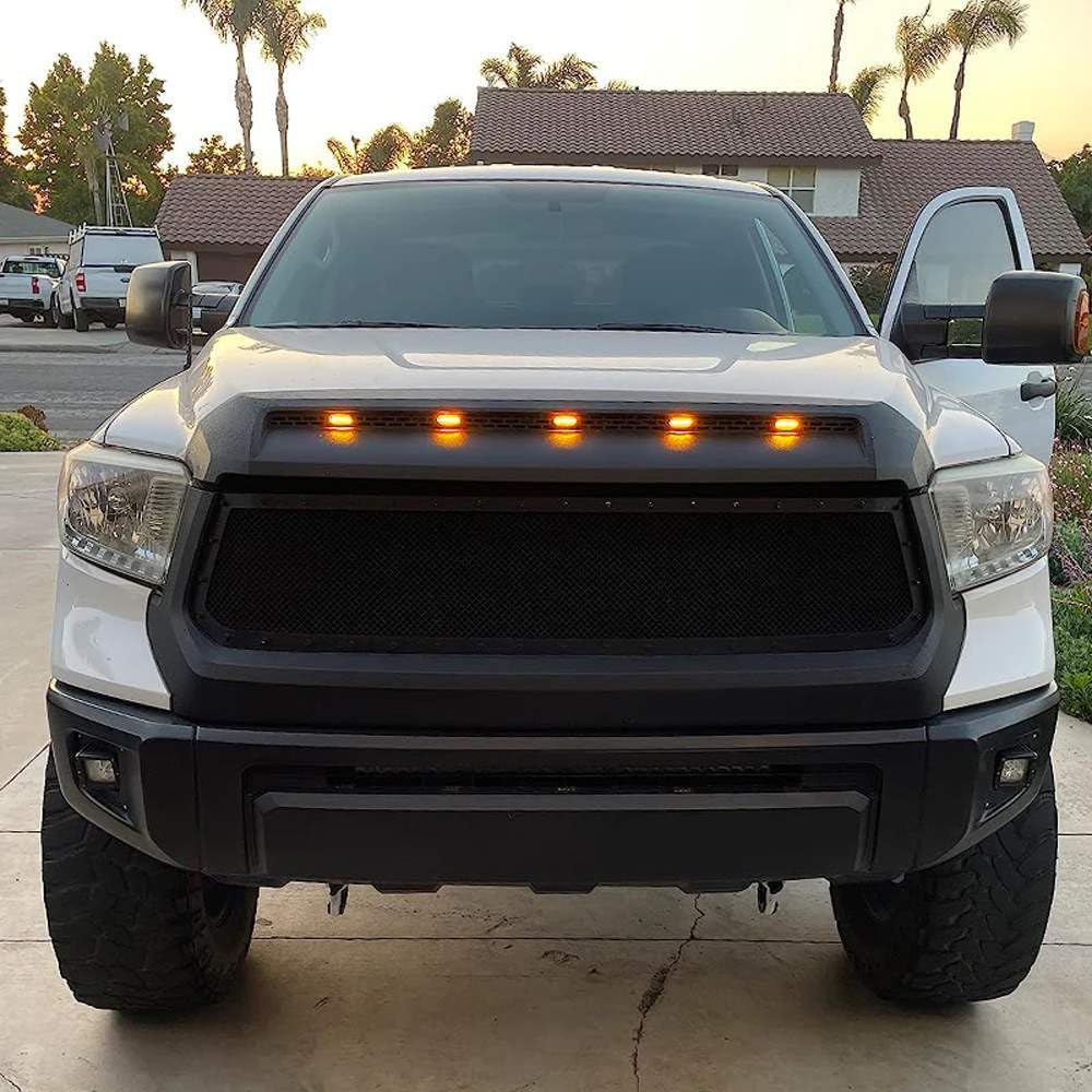 Full LED Front Hood Bulge Insert Replacement Lighting Kit Compatible with Toyota Tundra 2014-2021