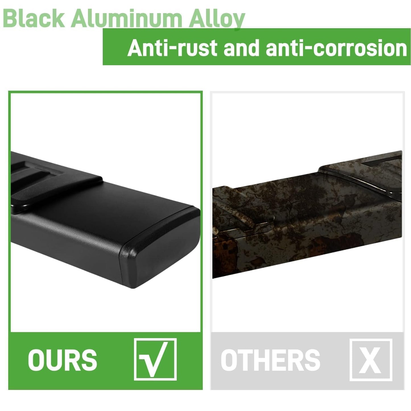 Running Boards For 2015-2026 Ford F-150 Super Crew Cab and 2017-2026 Ford F250 F350 Super Duty Crew Cab (For Vehicles with 4 Full Size Doors)