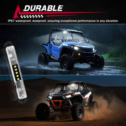UTV Interior Dome Light Universal Roll Bar Mount Lights Roll Cage Dome Lights for ATV SXS Can-Am Polaris Truck - OMOTOR