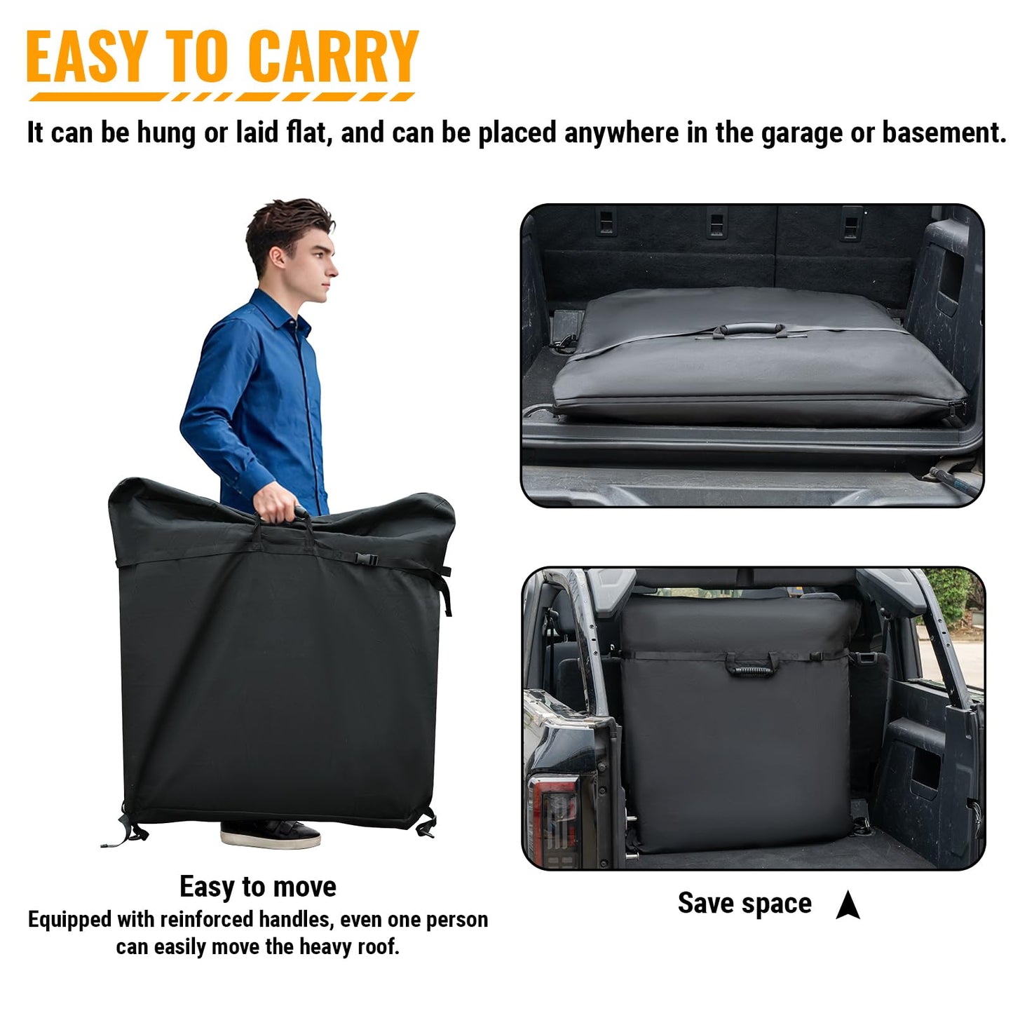 Freedom Panel Hard Top Storage Bag with Handle Compatible with Ford Bronco 2021-2026