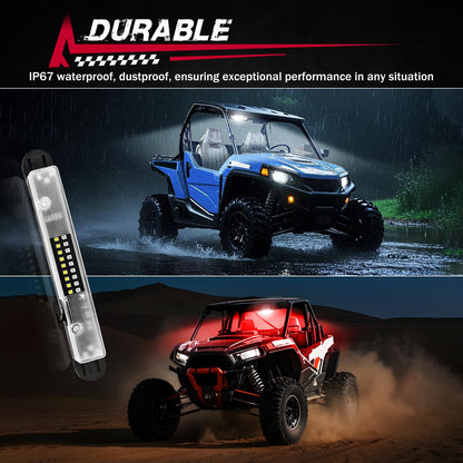UTV Interior Dome Light Universal Roll Bar Mount Lights Roll Cage Dome Lights for ATV SXS Can-Am Polaris Truck - OMOTOR