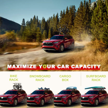 Lockable 260lbs Cross Bars Roof Racks Fit for Toyota Highlander 2020-2026 XLE Limited Platinum Hybrid(NOT for L/LE/LE Hybrid)