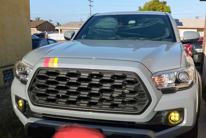 24W High Power LED Wide Angle SAE Flood Beam Fog Light Kit Compatible With Toyota Tacoma Tundra 4Runner - OMOTOR