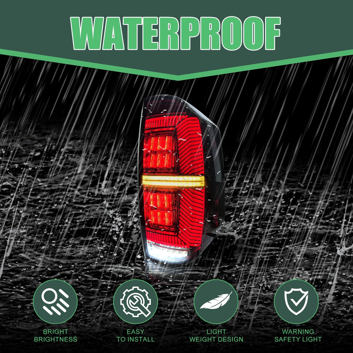 Smoke Tail Lights Compatible with 2nd Gen Tundra 2014-2021 All Models