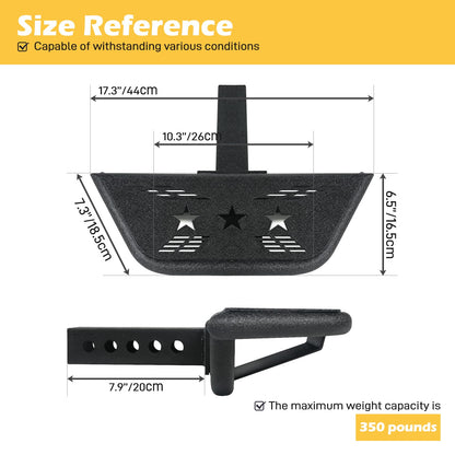 Universal 2 Inch Hitch Steps with Pin Lock for Car Vehicles SUV ATV
