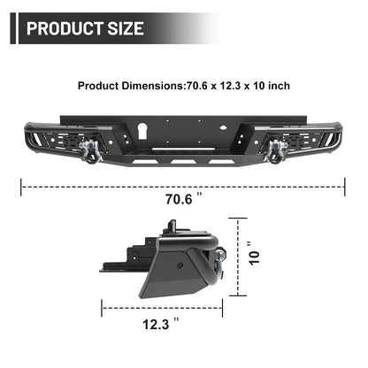 Heavy Duty Offroad Rear Bumper for Ford Ranger 2024 - 2026