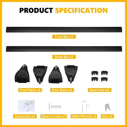 Cross Bars Roof Rail Racks Fit for Jeep Wrangler JK JL Gladiator JT 2007-2026