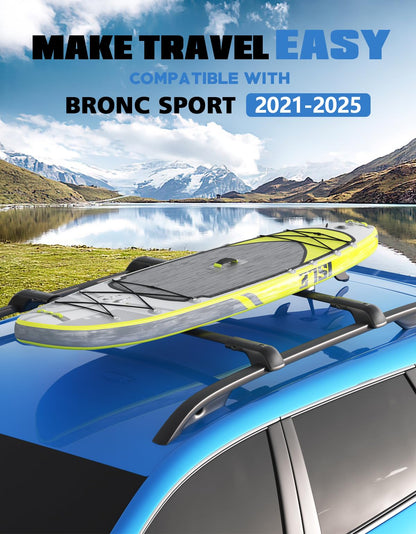 300lb Lockable Roof Rack Cross Bars Compatible with Ford Bronco Sport Base & Bigbend & Outer Banks & Badlands & First Edition 2021-2026