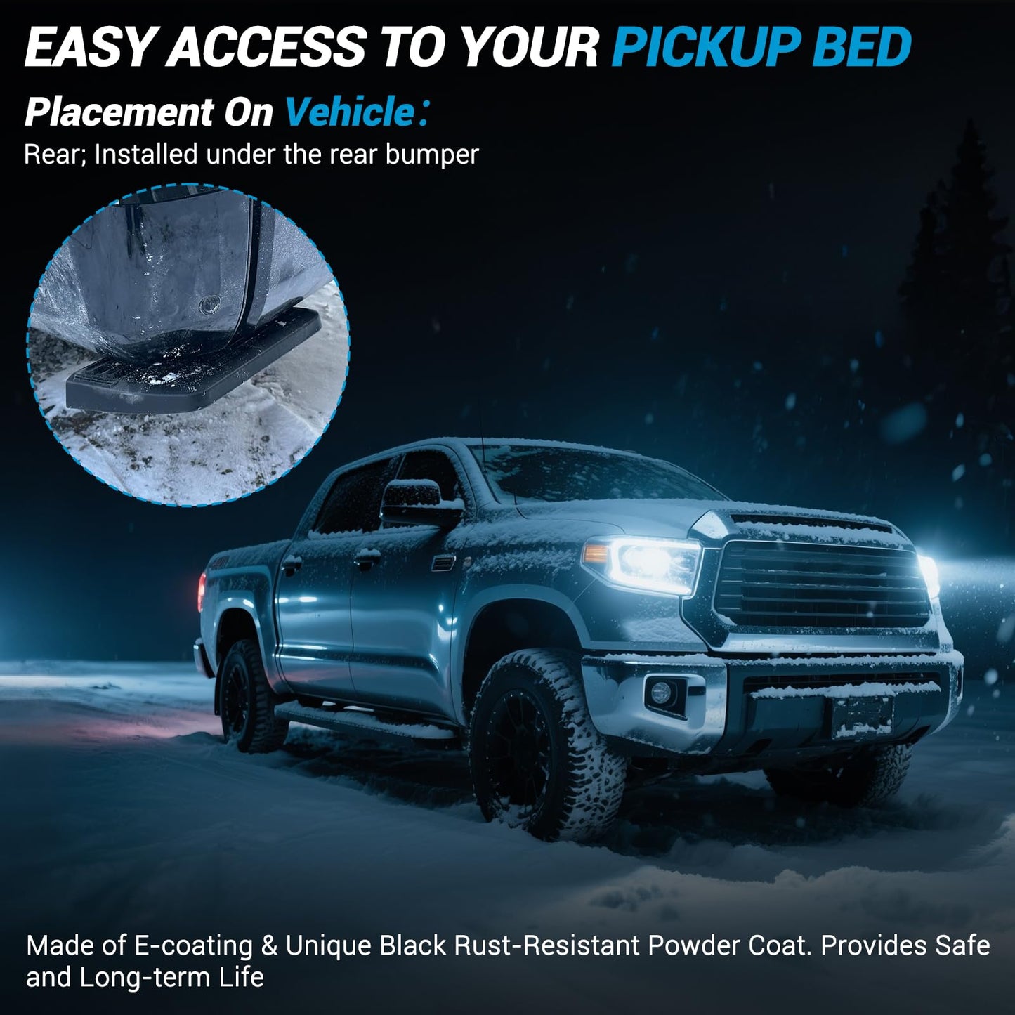 Retractable Rear Bed Step Compatible with 2014-2021 Toyota Tundra