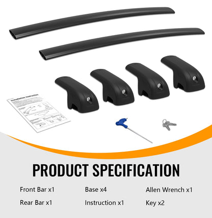 300lbs Lockable Roof Rack Cross Bars Compatible with Subaru Outback Wilderness 2022 -2026