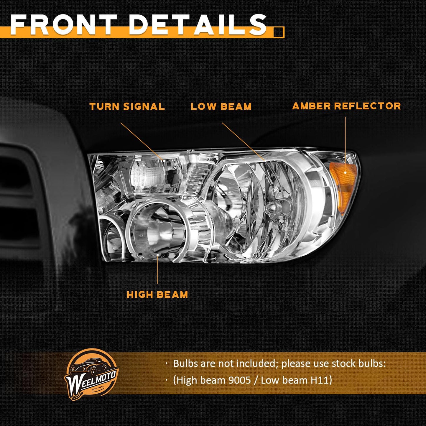 For 2007-2013 Toyota Tundra Headlights Assembly For 2008-2017 Toyota Sequoia Headlight Replacement, NOT for models with auto light adjuster