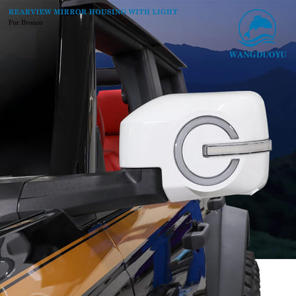 Rearview Mirror Cover Compatible with 2021-2023 Bronco 2/4 Door (Not Sport)