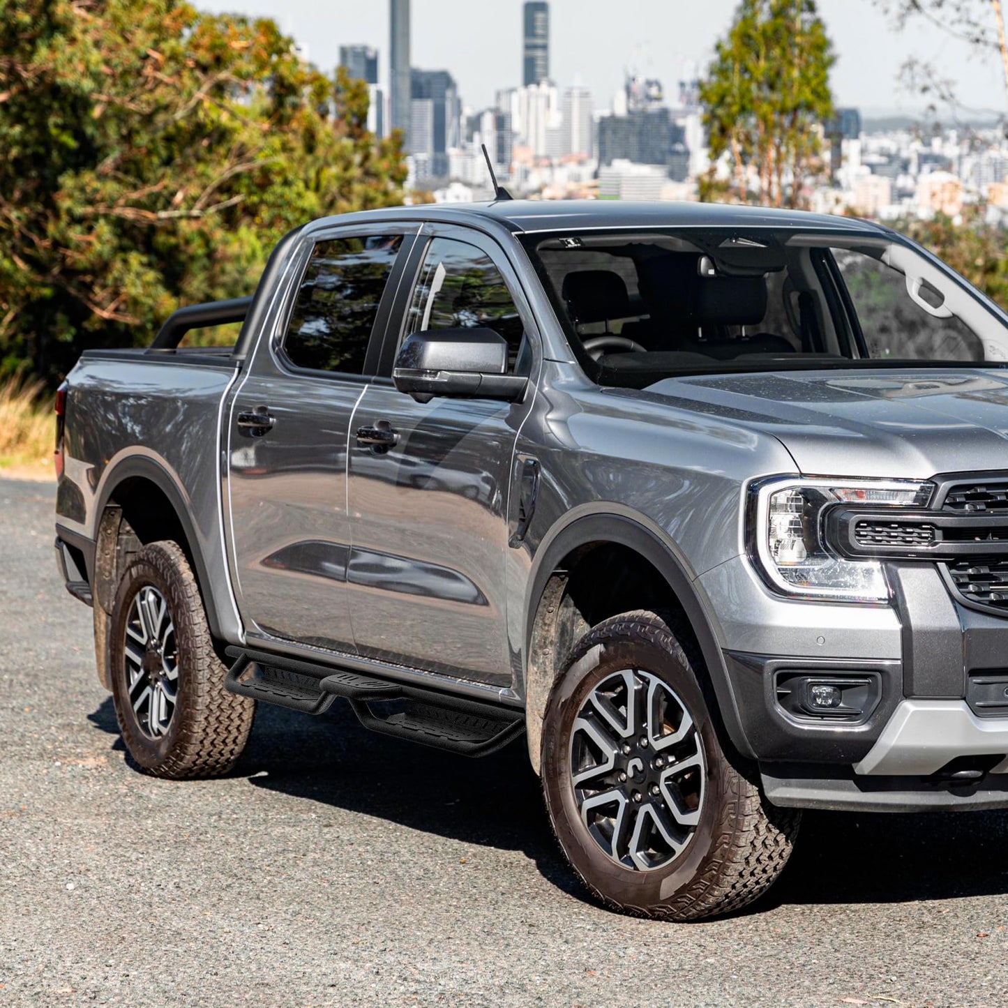 Crew Cab Running Boards Compatible with Ford Ranger 2019-2025 SuperCrew Cab (4 Full Size Doors)
