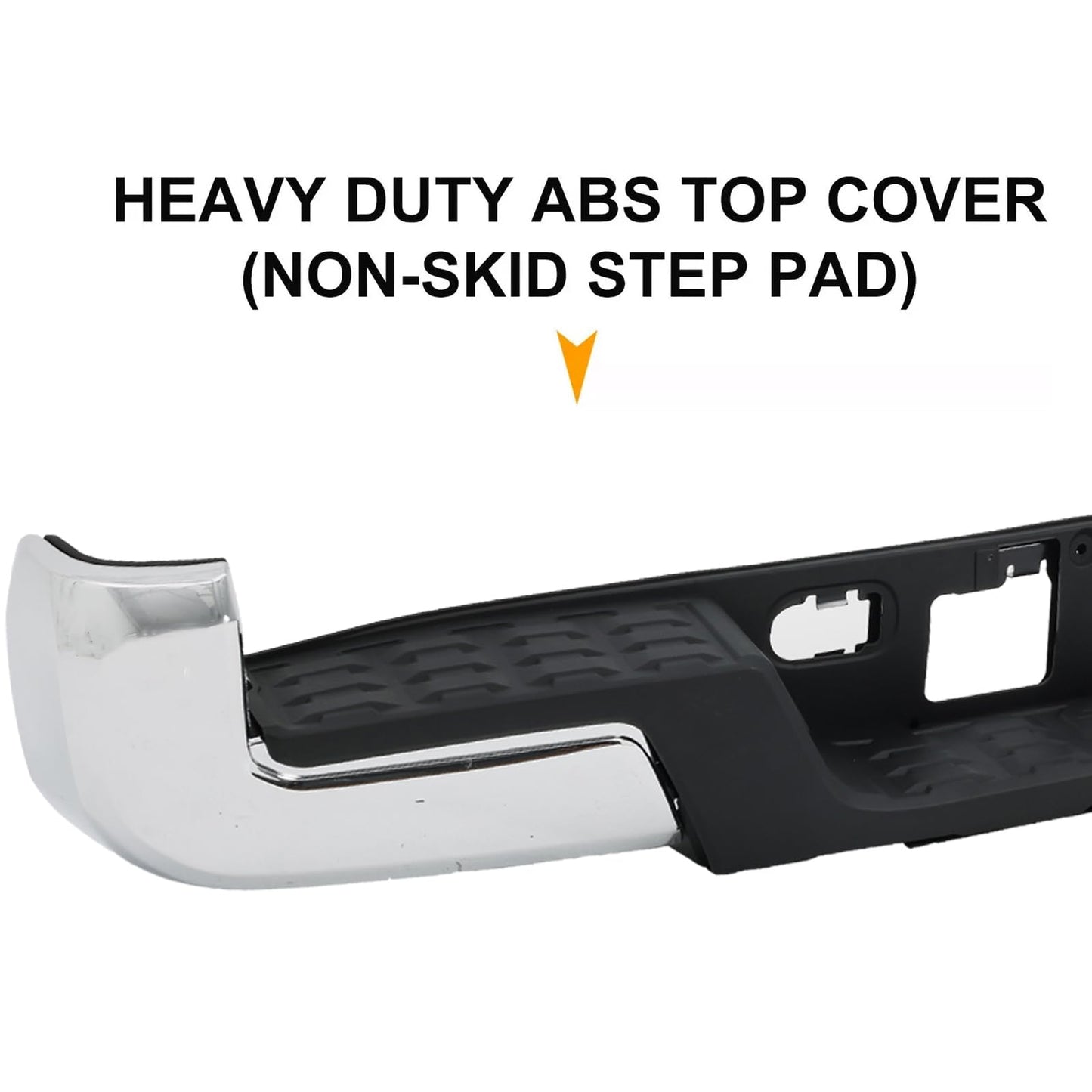 Rear Steel Step Bumper Assembly for 2016-2023 Toyota Tacoma without Park Sensor Holes
