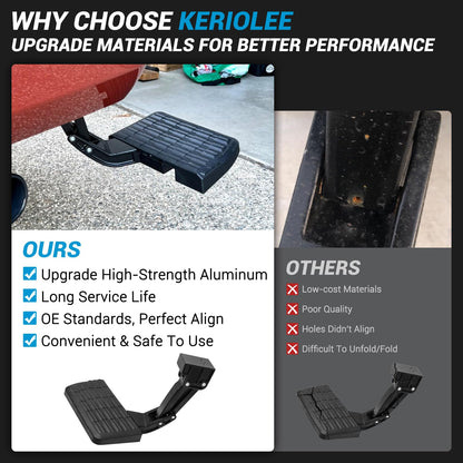 Retractable Rear Bed Step Compatible with 2014-2026 Toyota Tundra