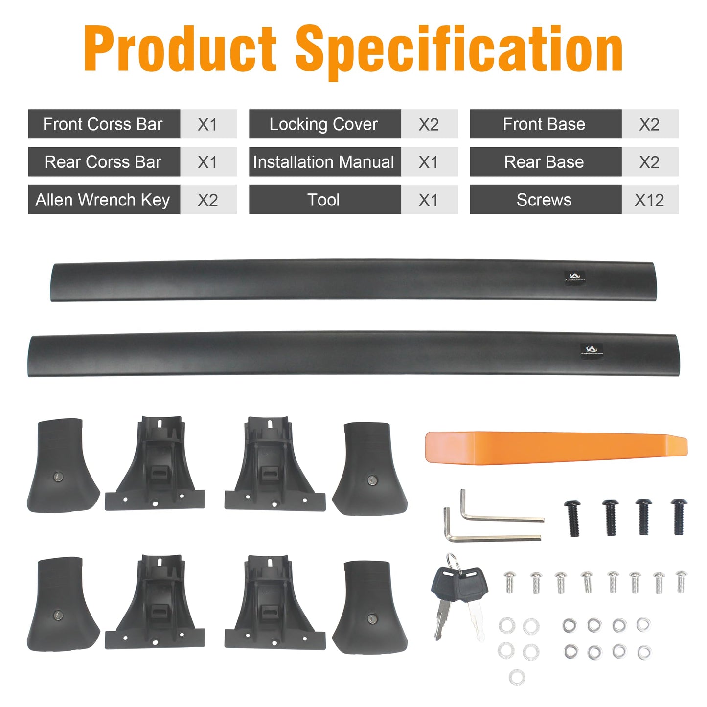 Heavy Duty Upgraded Roof Rack Crossbar Compatible with Toyota Grand Highlander Lexus TX 2024up