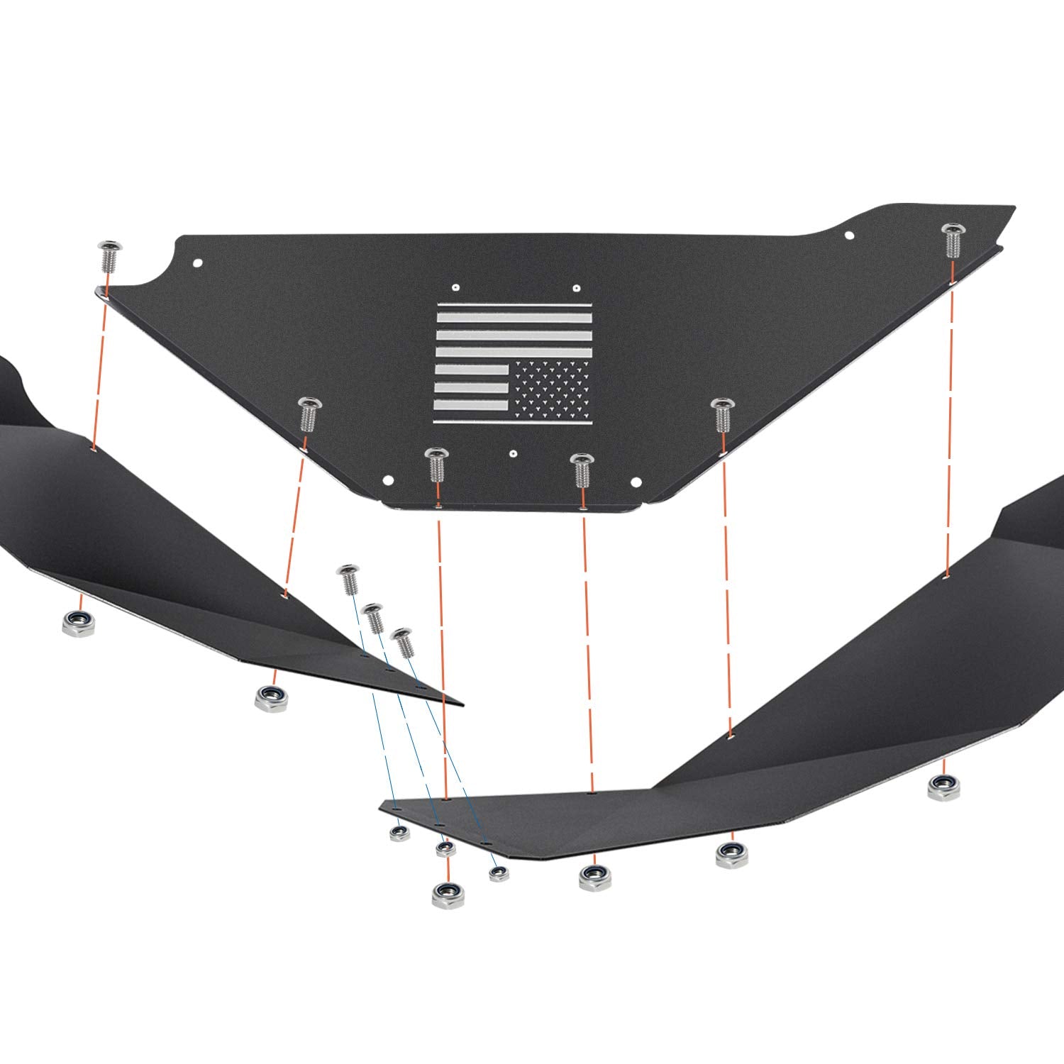 Black Inner Fender Liner Compatible with Wrangler 2007-2018 JK JKU & Unlimited 2/4 Doors - OMOTOR