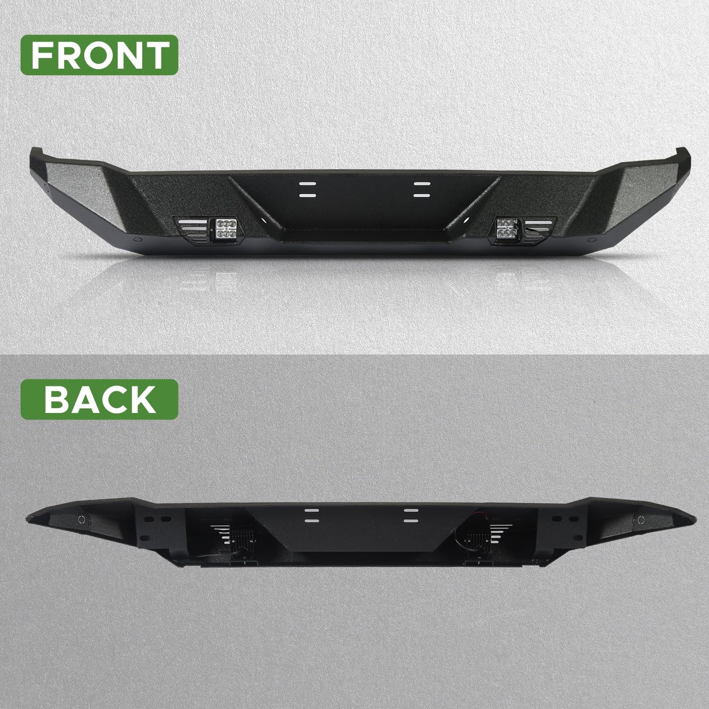 Off Road Front/ Rear  Bumper Compatible with Ford Bronco 2021 - 2025 (Not for Bronco Sport) with 4 Lights
