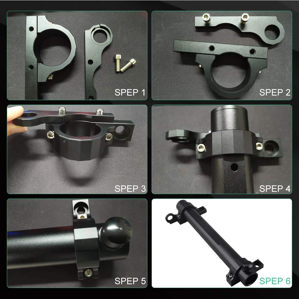 Tailgate Hinge Mounted Single Flag & Antenna Holder Kit Compatible with Jeep Wrangler JK JL Sahara Rubicon & Unlimited (08-17 JK; 18-21 JL)