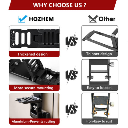 Aluminum Alloy Folding Door Hinge Step Compatible with Jeep Wrangler JK JKU JL JLU Gladiator JT 2007-2023(Not fit 2021 Gladiator)