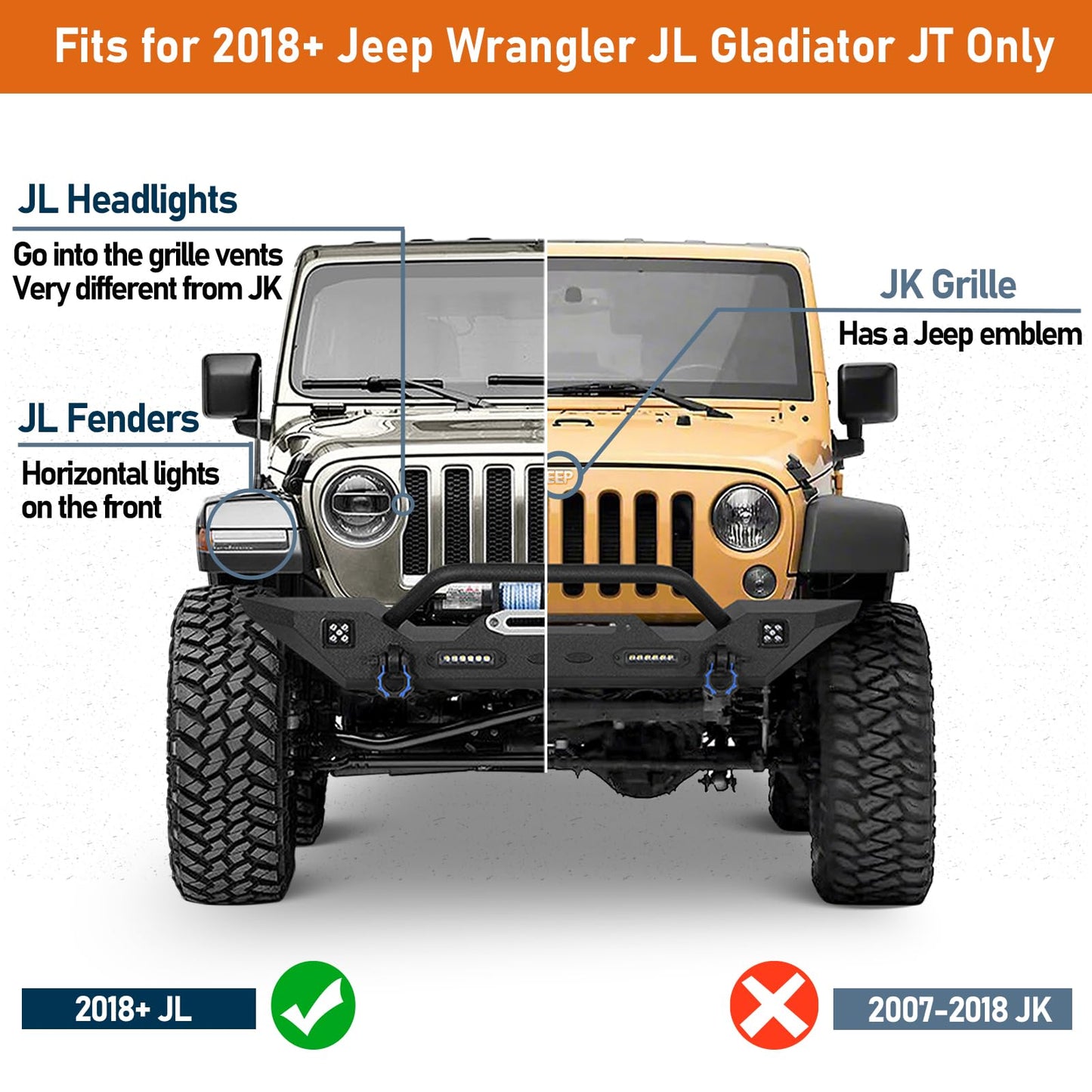 Roof Rack Cargo Basket Crossbar for 2018-2026 Jeep Wrangler JL 2 or 4 Doors & Gladiator JT