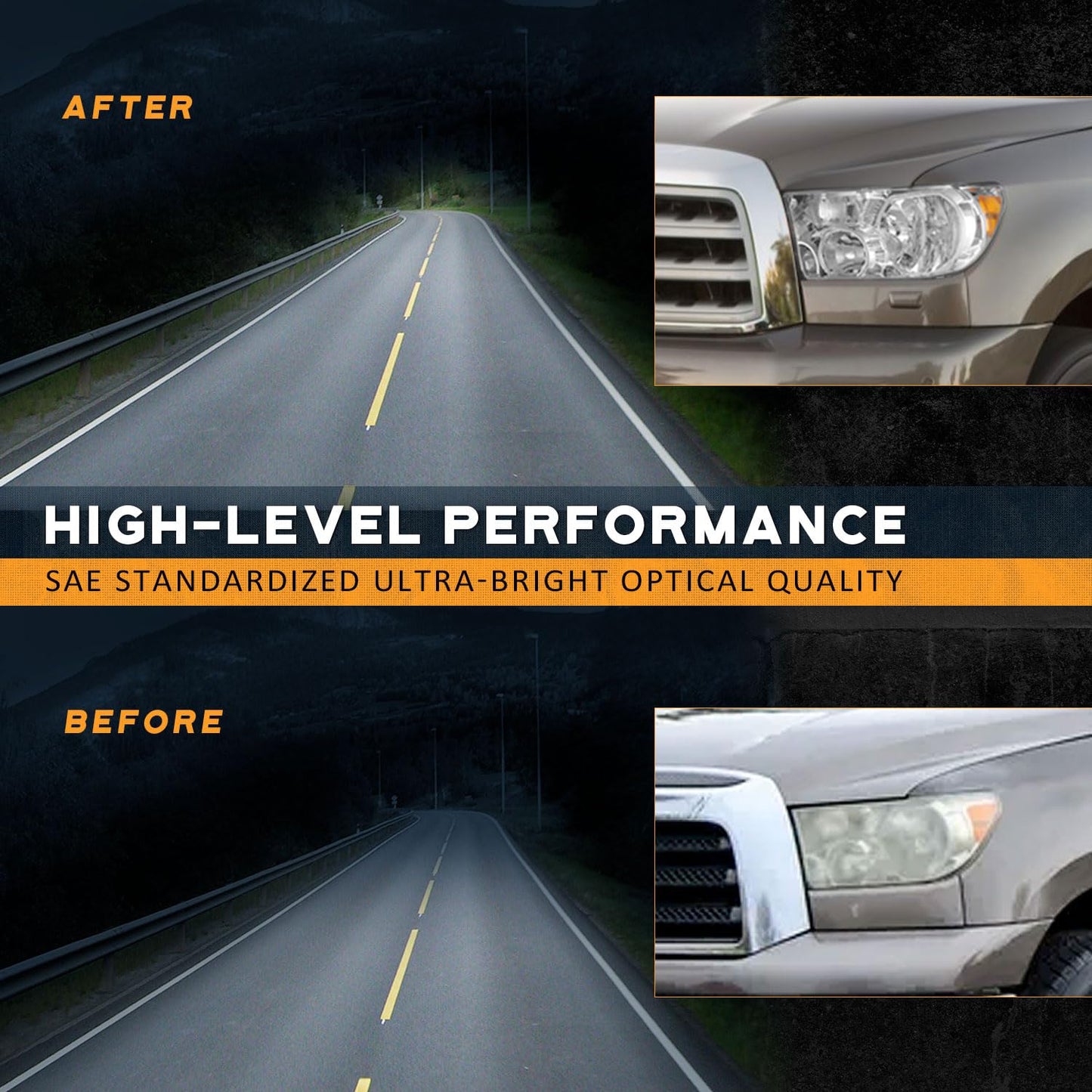 For 2007-2013 Toyota Tundra Headlights Assembly For 2008-2017 Toyota Sequoia Headlight Replacement, NOT for models with auto light adjuster