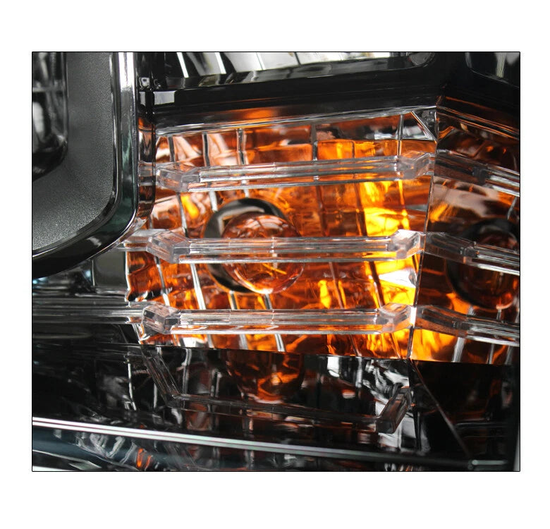 For 18-21 Toyota Tundra [Built-In LED] DRL Tube Headlights Headlamp Smoke - OMOTOR
