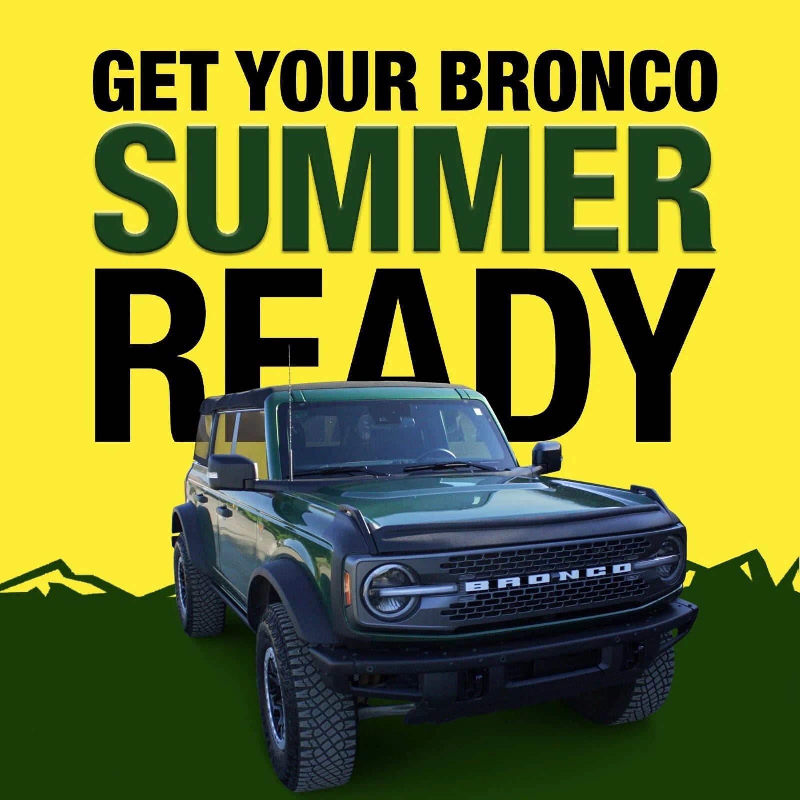 Soft Top Replacement 2021 - 2025 Ford Bronco 4DR - Black, Canvas - OMOTOR