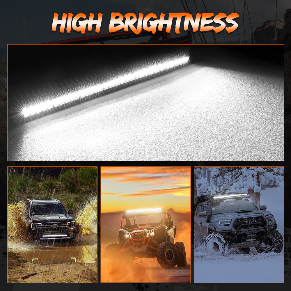 Roof Rack Combo Single Row 40"LED Work Light Bar For 2024-2025 Toyota Tacoma