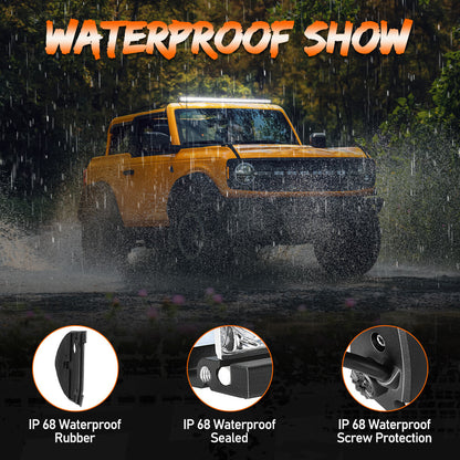 Roof Rack Combo Single Row 40"LED Work Light Bar For 2024-2025 Toyota Tacoma