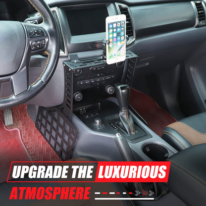 Center Console MOLLE Panel Bracket Mobile Phone Holder For Ford Ranger 2015-2022