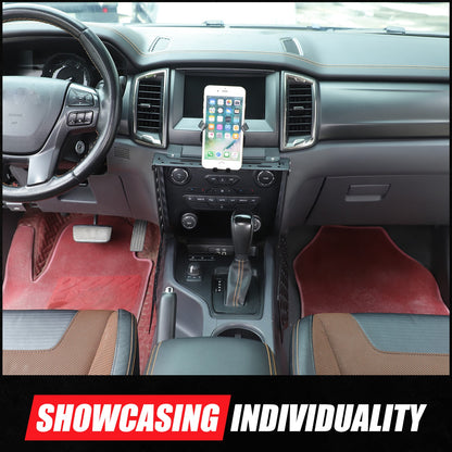 Center Console MOLLE Panel Bracket Mobile Phone Holder For Ford Ranger 2015-2022