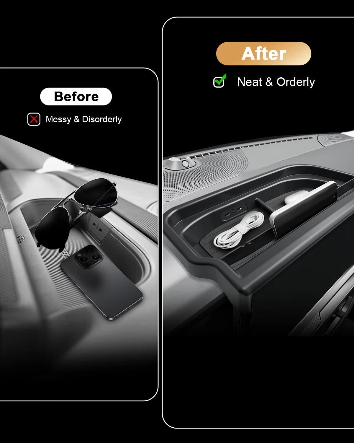 Behind Screen Dash Console Organizer For Ford Bronco Sport 2025