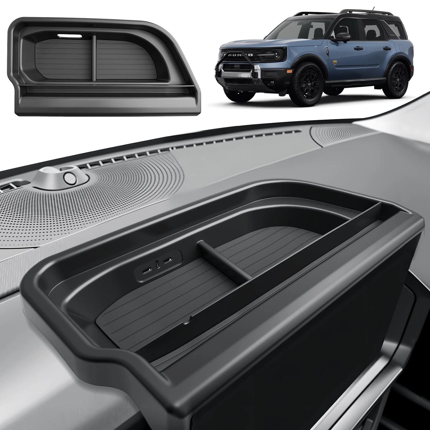 Behind Screen Dash Console Organizer For Ford Bronco Sport 2025