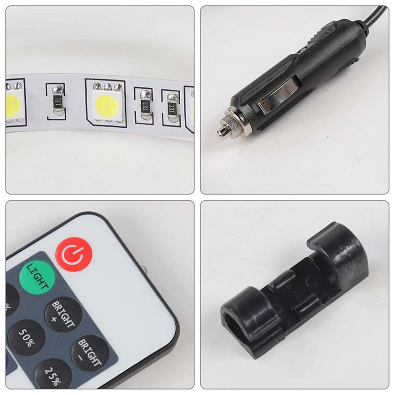 Tailgate Dome Light + Rain Gutter Set For Jeep Wrangler JL TJ JK 97+ - OMOTOR