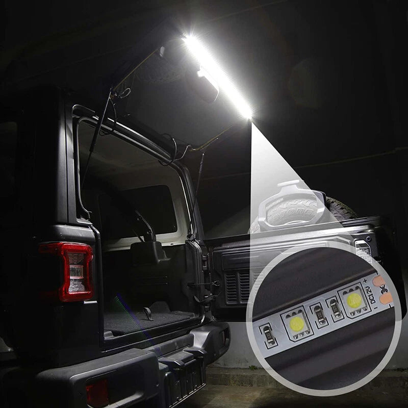 Tailgate Dome Light + Rain Gutter Set For Jeep Wrangler JL TJ JK 97+ - OMOTOR