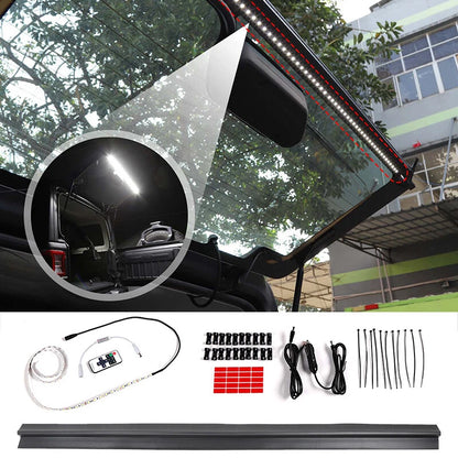Tailgate Dome Light + Rain Gutter Set For Jeep Wrangler JL TJ JK 97+ - OMOTOR