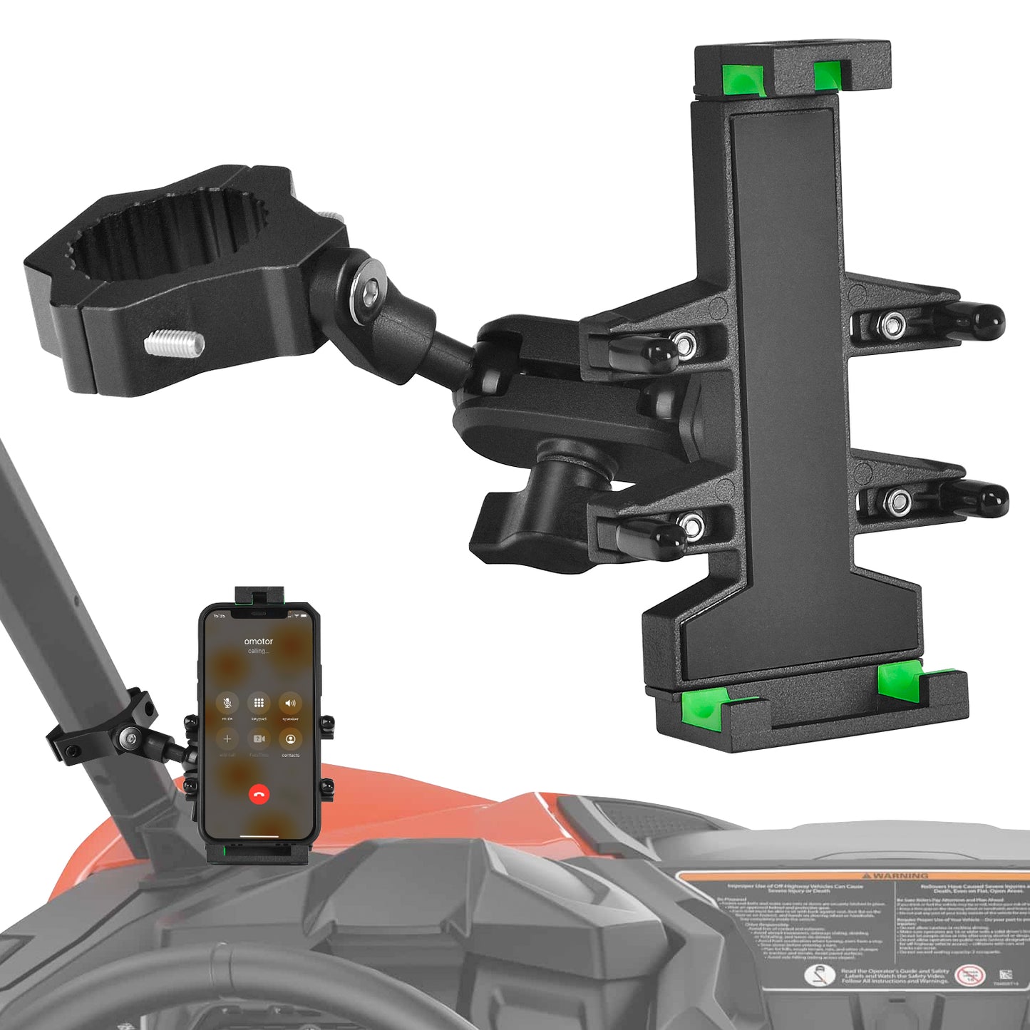 ATV/UTV Phone Holder, 360°Adjustable Mount