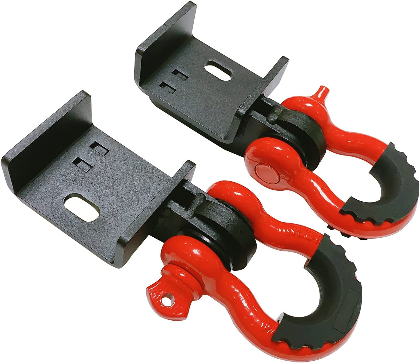 Omotor Front Demon Tow Hook Bracket with 3/4 inch Shackles Fit for Toyota Tacoma 2009-2021 Demon Shackle Mount